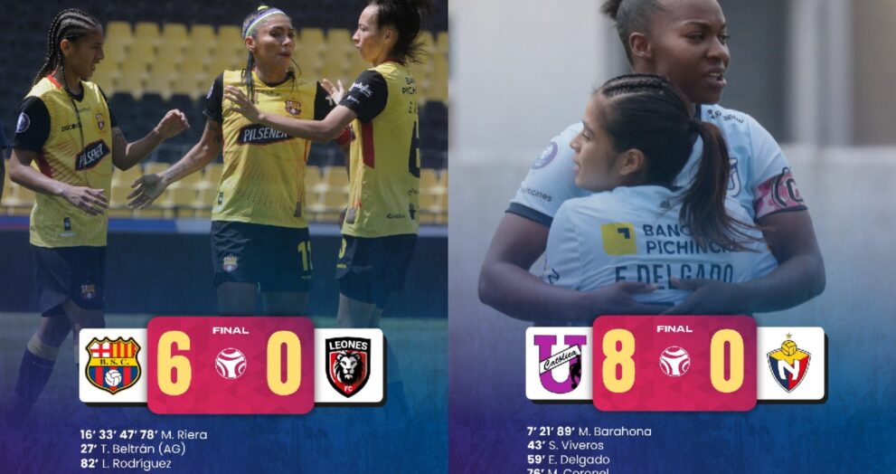 erró la fecha 16 de la Superliga Femenina de Ecuador con 24 goles, invictas que no sueltan la cima y una tabla que sigue sin cambios en los primeros puestos.